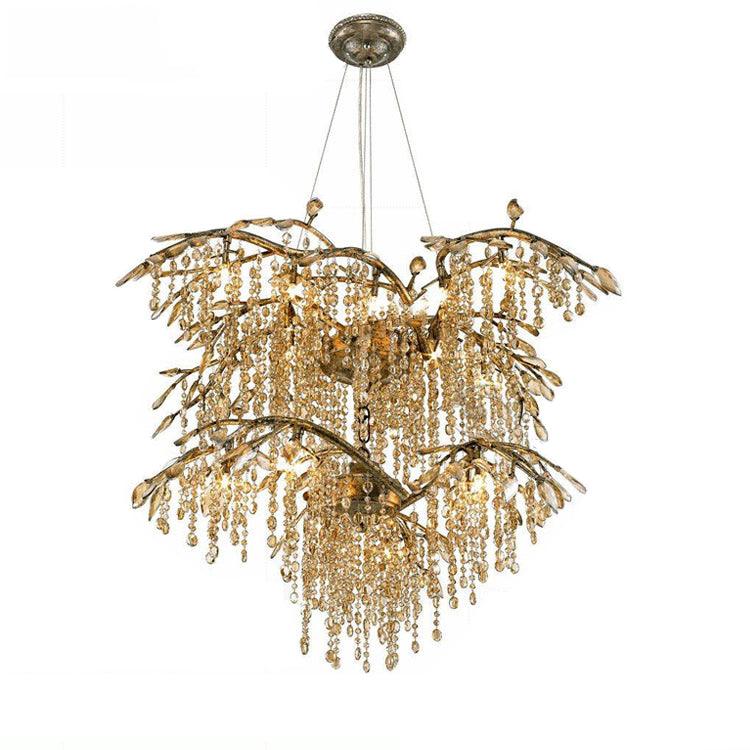 Elegant Autumn Twilight Chandelier - Dimmable LED, Adjustable Height