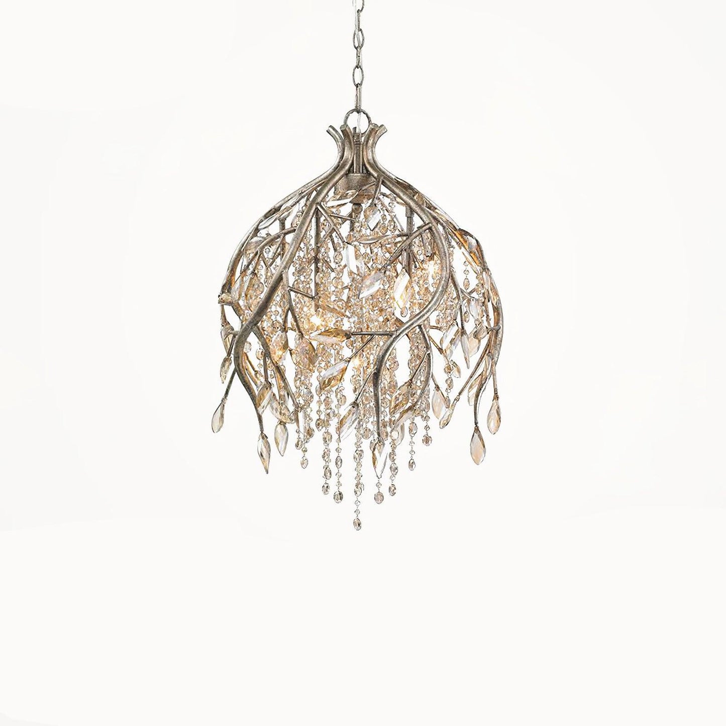 Elegant Autumn Twilight Chandelier - Dimmable LED, Adjustable Height