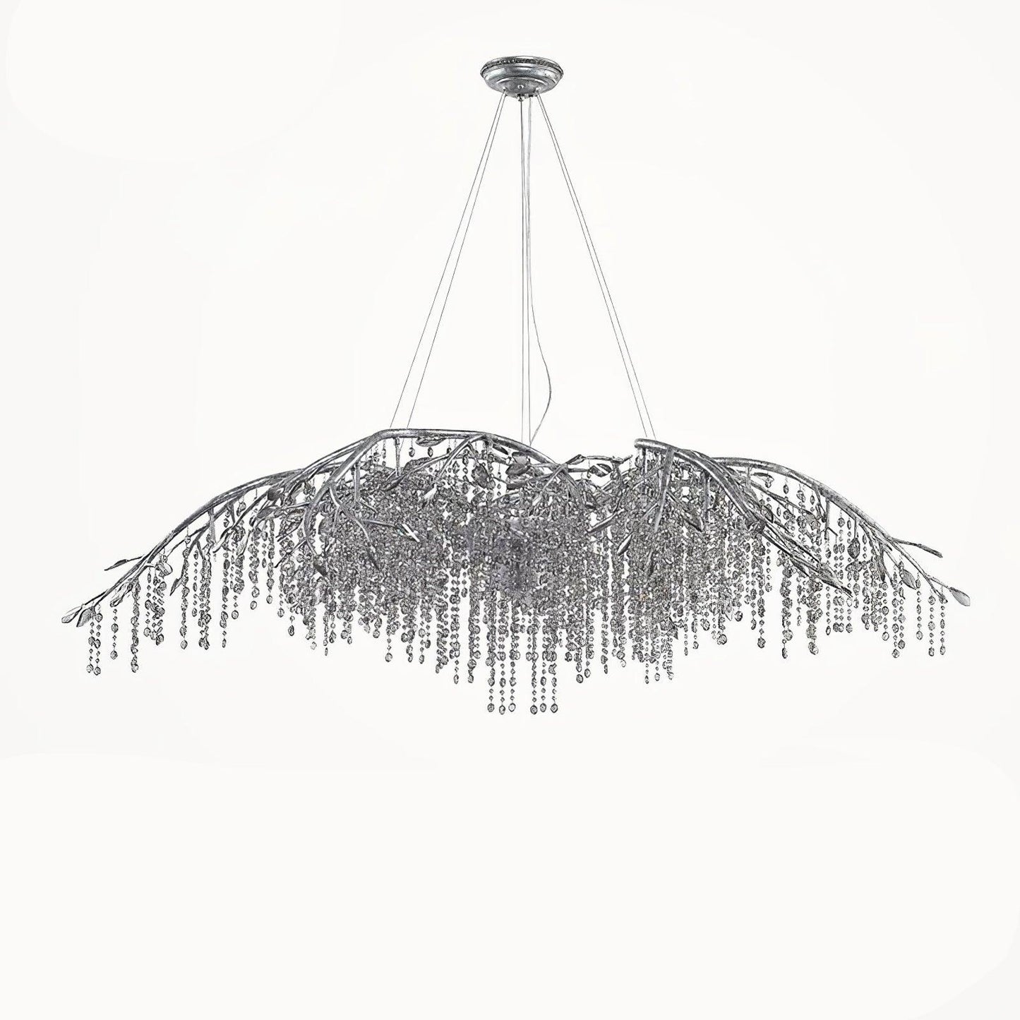 Elegant Autumn Twilight Chandelier - Dimmable LED, Adjustable Height