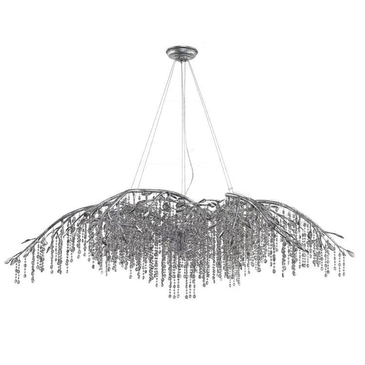 Elegant Autumn Twilight Chandelier - Dimmable LED, Adjustable Height