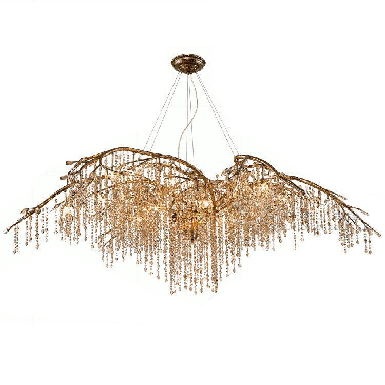 Elegant Autumn Twilight Chandelier - Dimmable LED, Adjustable Height