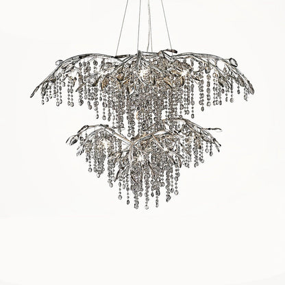 Elegant Autumn Twilight Chandelier - Dimmable LED, Adjustable Height