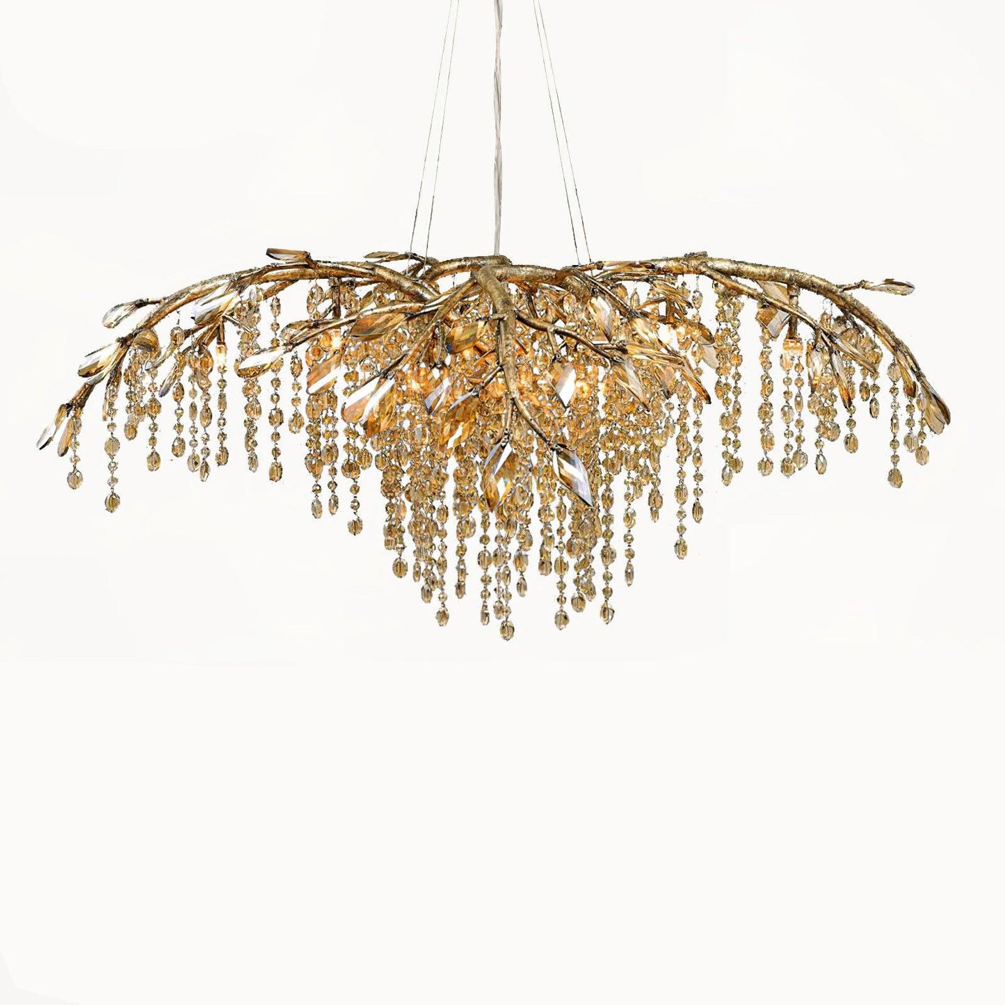 Elegant Autumn Twilight Chandelier - Dimmable LED, Adjustable Height