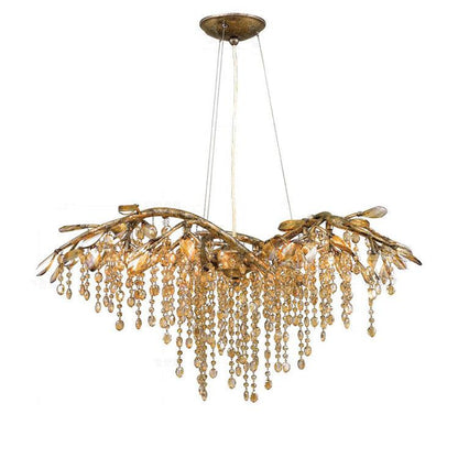 Elegant Autumn Twilight Chandelier - Dimmable LED, Adjustable Height