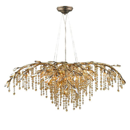 Elegant Autumn Twilight Chandelier - Dimmable LED, Adjustable Height