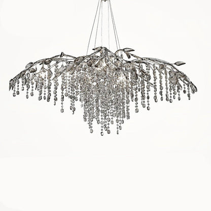 Elegant Autumn Twilight Chandelier - Dimmable LED, Adjustable Height
