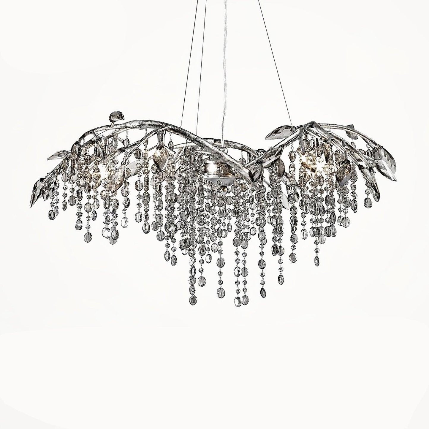 Elegant Autumn Twilight Chandelier - Dimmable LED, Adjustable Height