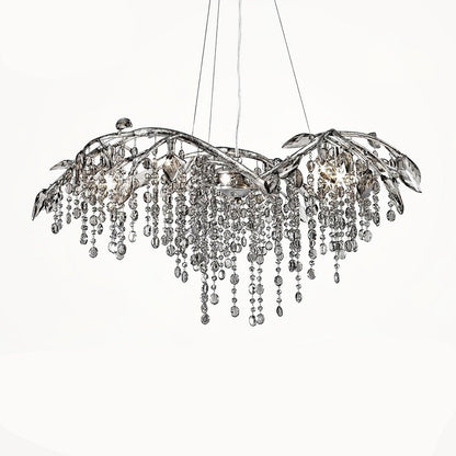 Elegant Autumn Twilight Chandelier - Dimmable LED, Adjustable Height