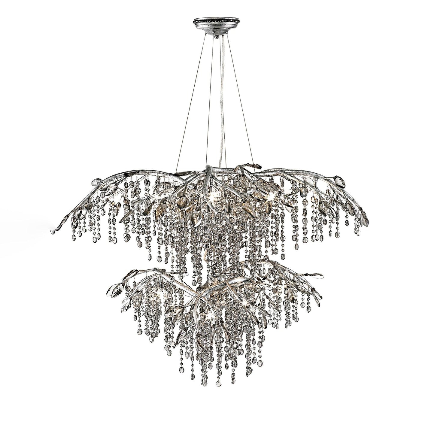 Elegant Autumn Twilight Chandelier - Dimmable LED, Adjustable Height