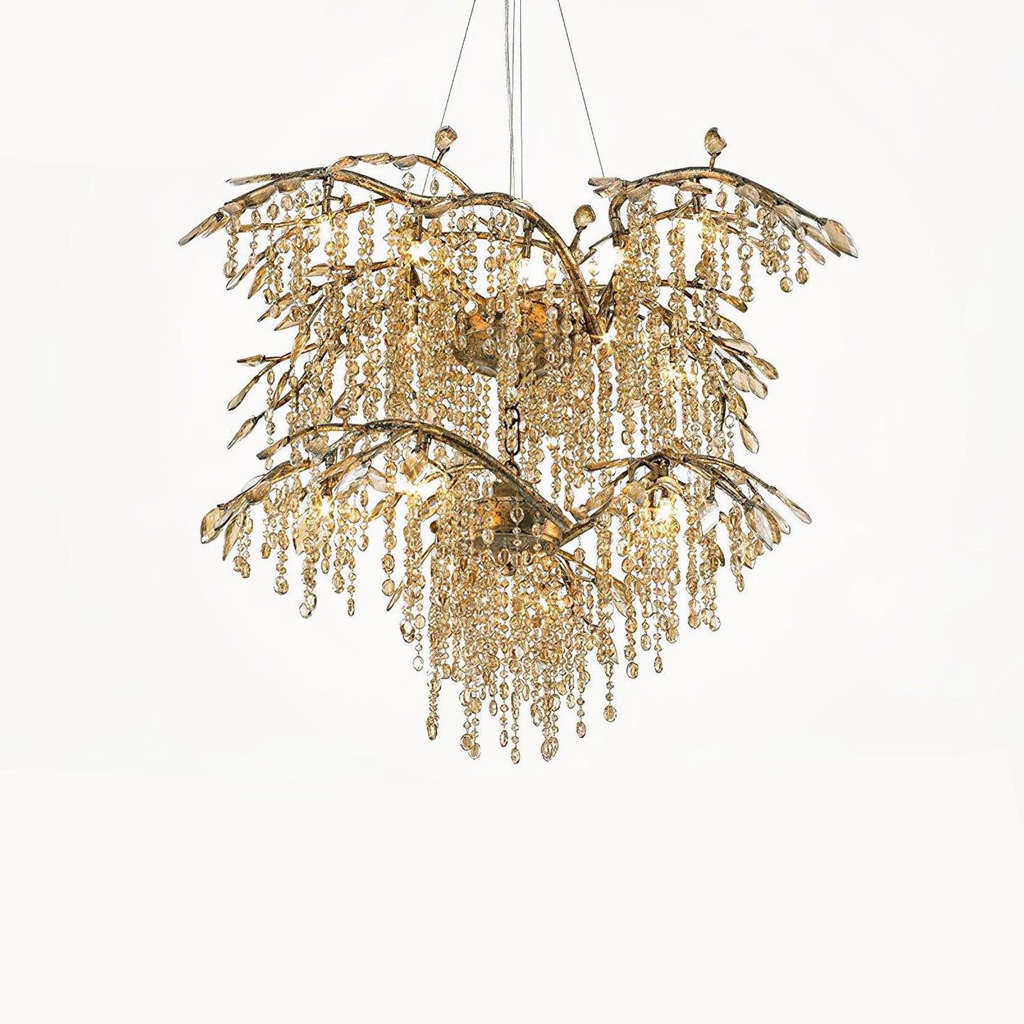 Elegant Autumn Twilight Chandelier - Dimmable LED, Adjustable Height