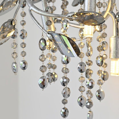Elegant Autumn Twilight Chandelier - Dimmable LED, Adjustable Height