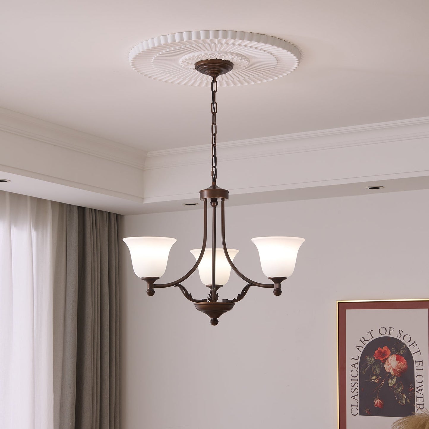 Aveline Bloom Chandelier - Elegant Crystal Design with Adjustable Heig