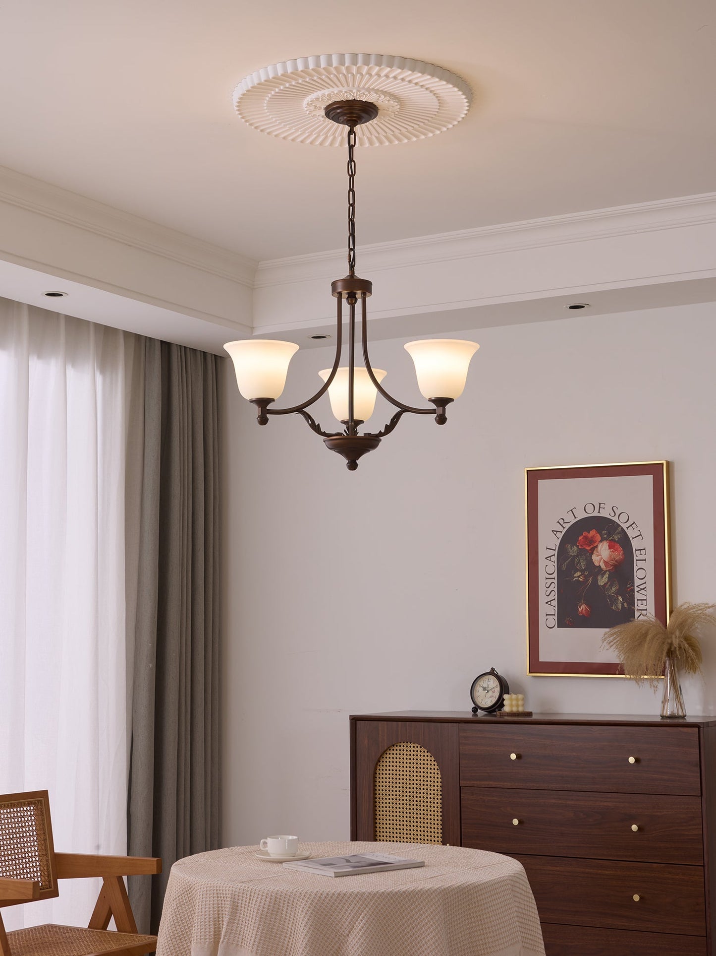 Aveline Bloom Chandelier - Elegant Crystal Design with Adjustable Heig