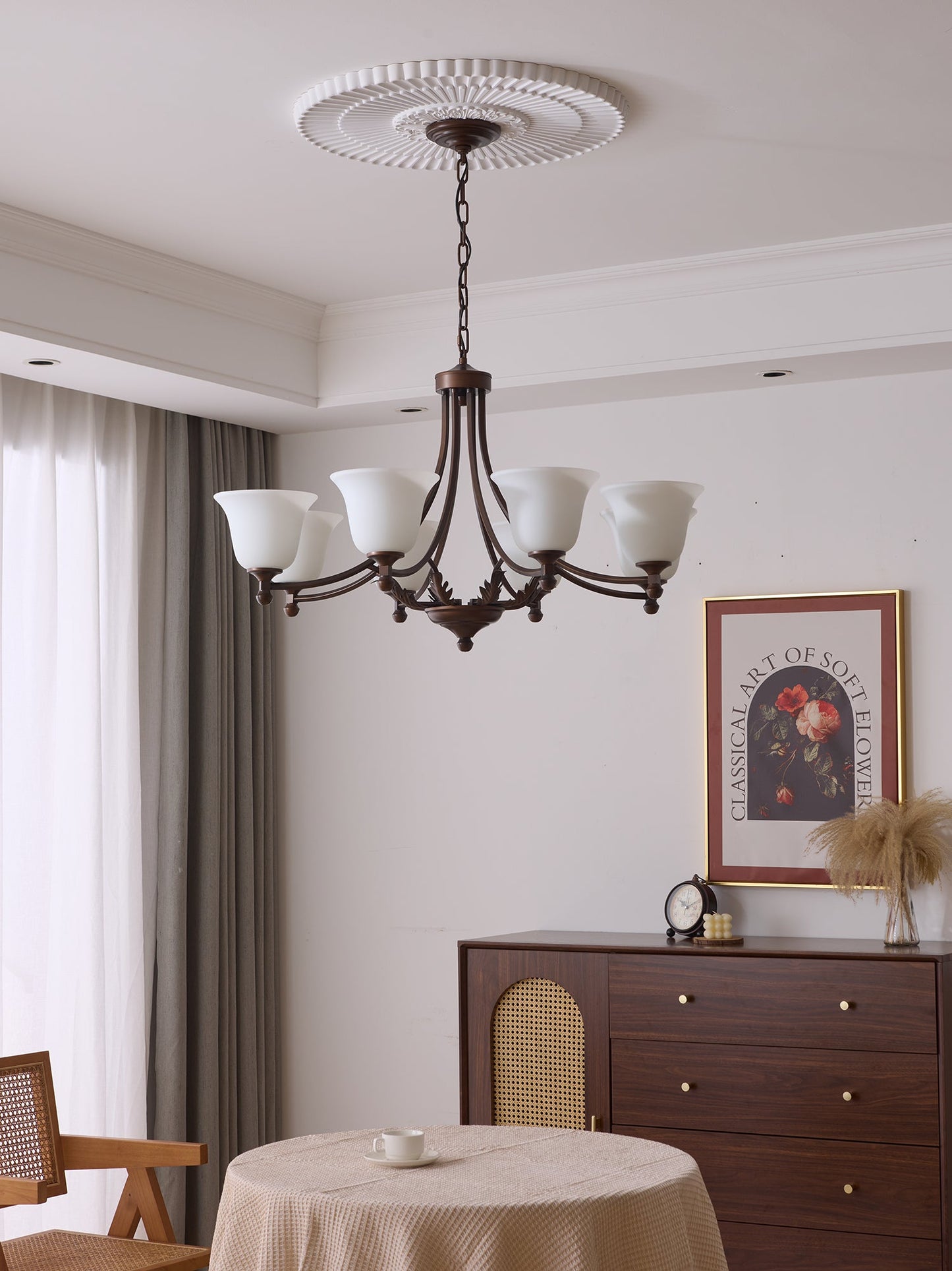 Aveline Bloom Chandelier - Elegant Crystal Design with Adjustable Heig