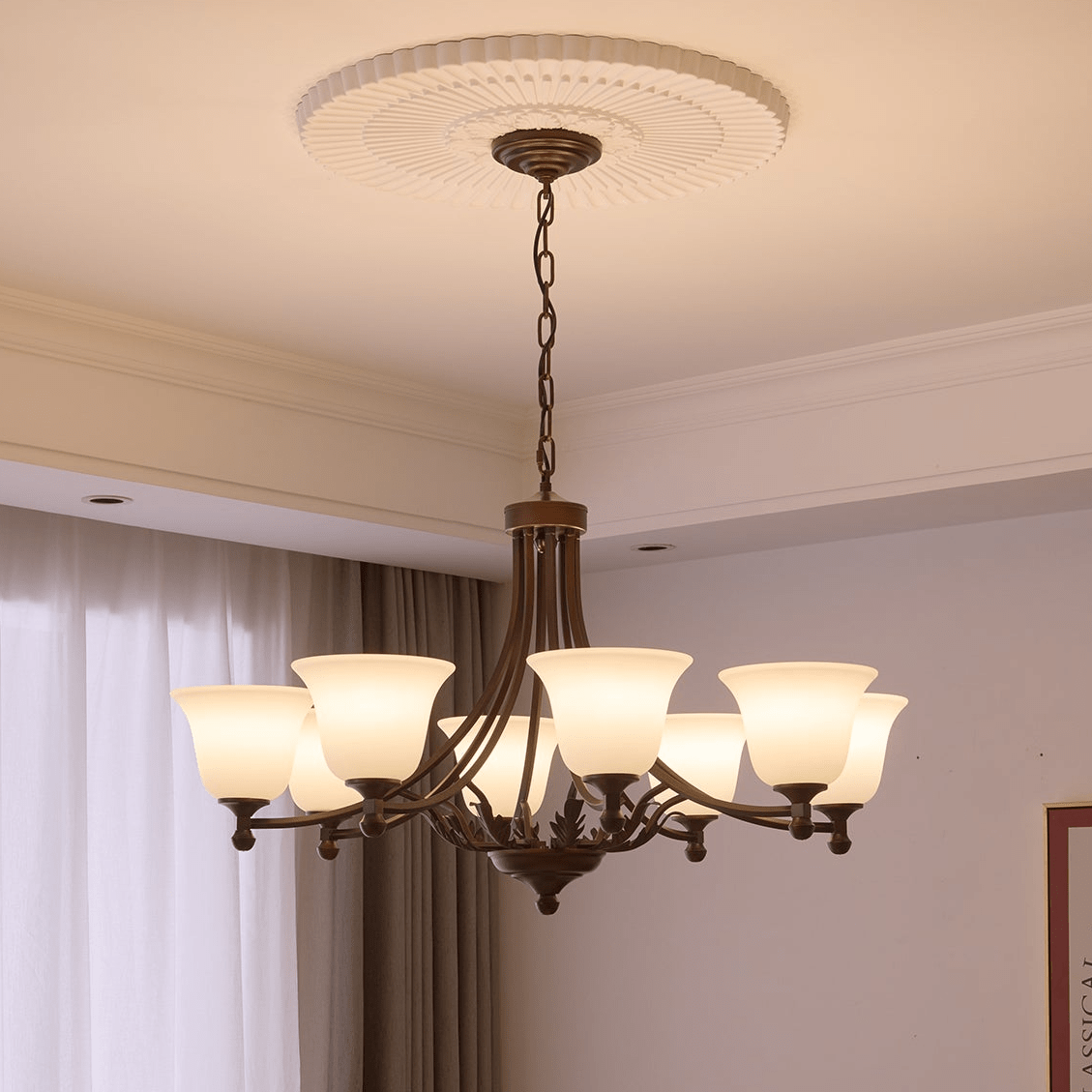 Aveline Bloom Chandelier - Elegant Crystal Design with Adjustable Heig