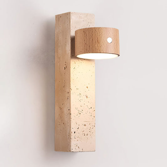 Axis Wood Rechargeable Wall Light - Dimmable, Eco-Friendly Design
