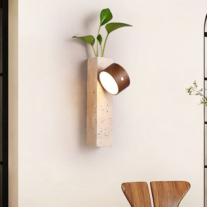 Axis Wood Rechargeable Wall Light - Dimmable, Eco-Friendly Design