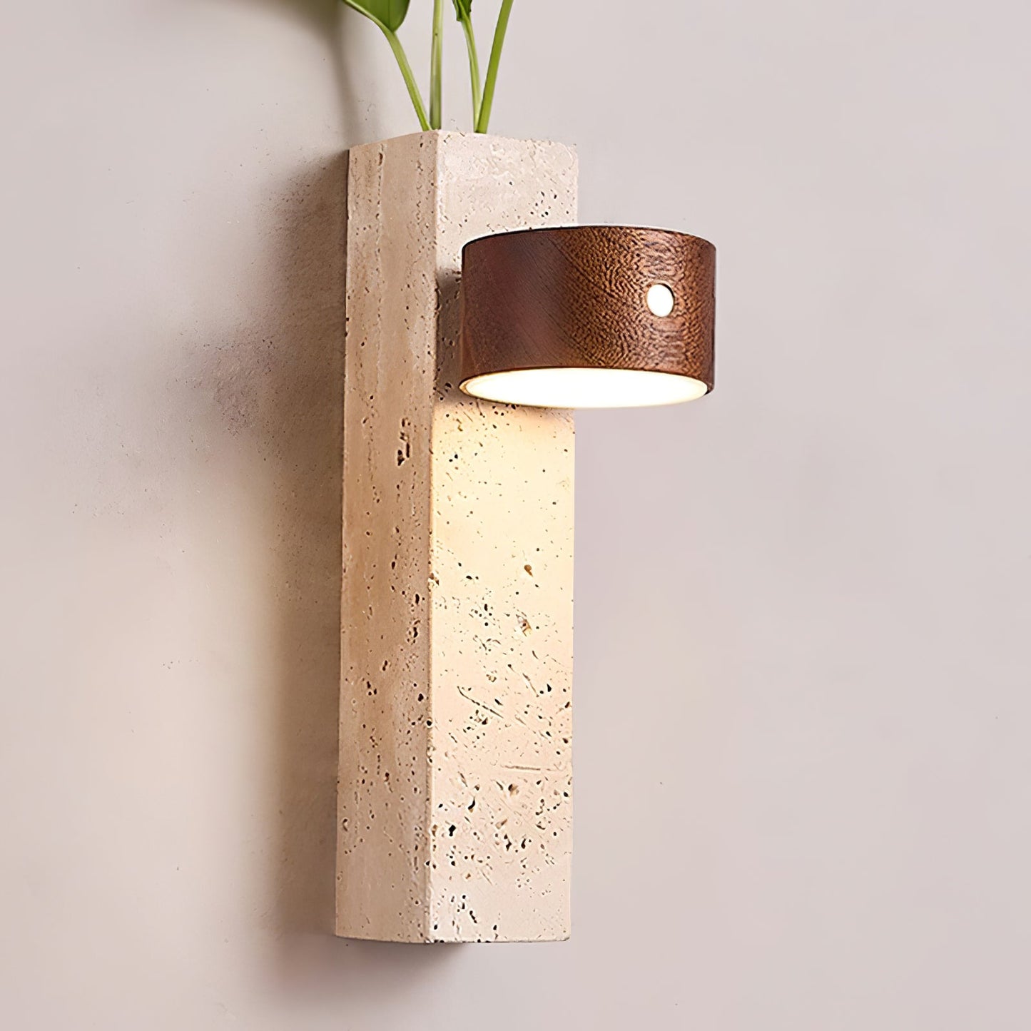 Axis Wood Rechargeable Wall Light - Dimmable, Eco-Friendly Design