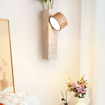 Axis Wood Rechargeable Wall Light - Dimmable, Eco-Friendly Design