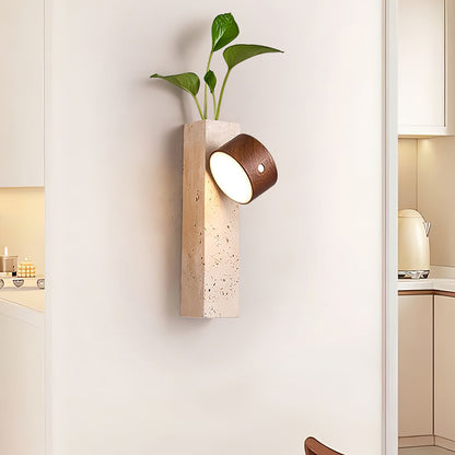 Axis Wood Rechargeable Wall Light - Dimmable, Eco-Friendly Design