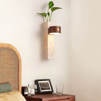 Axis Wood Rechargeable Wall Light - Dimmable, Eco-Friendly Design