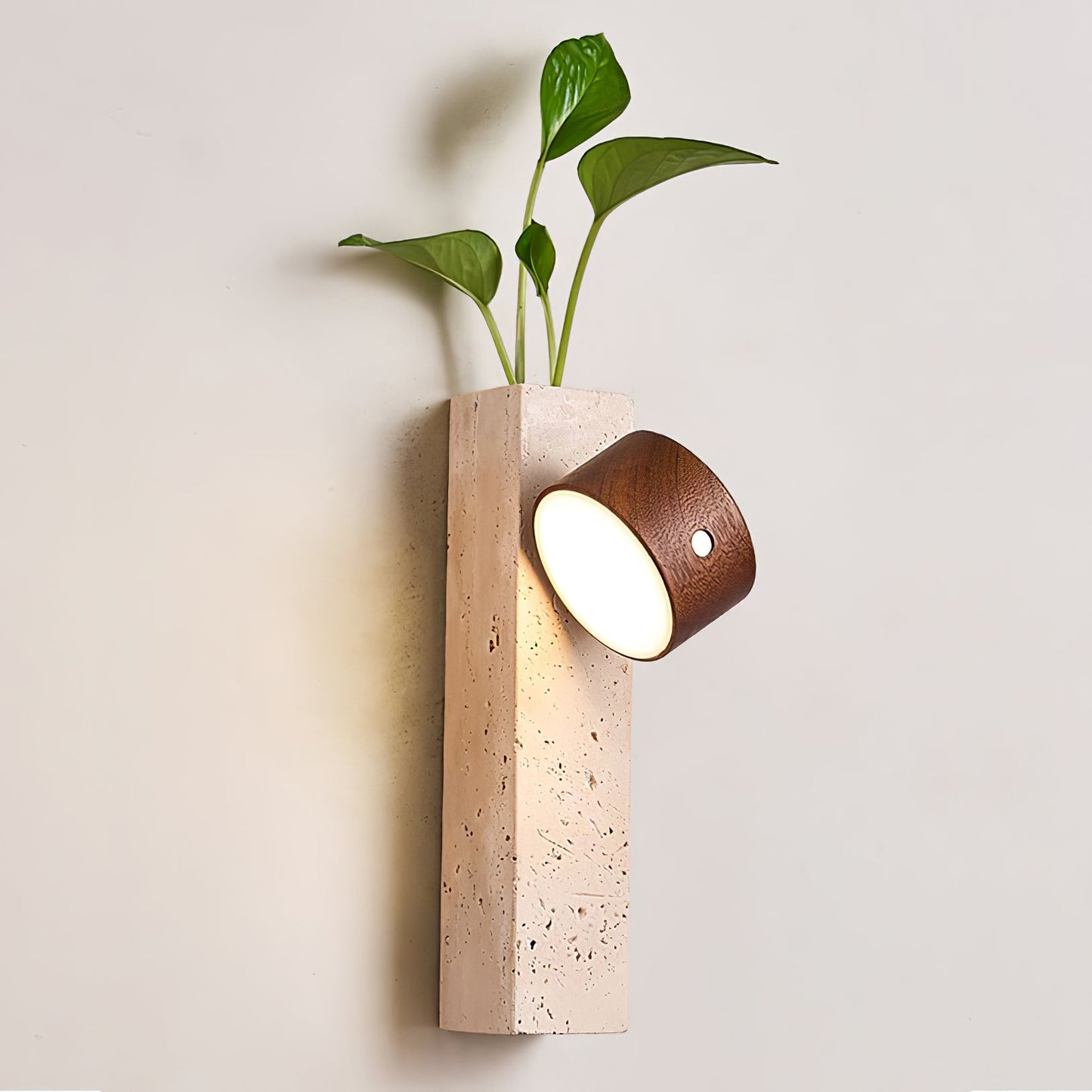 Axis Wood Rechargeable Wall Light - Dimmable, Eco-Friendly Design