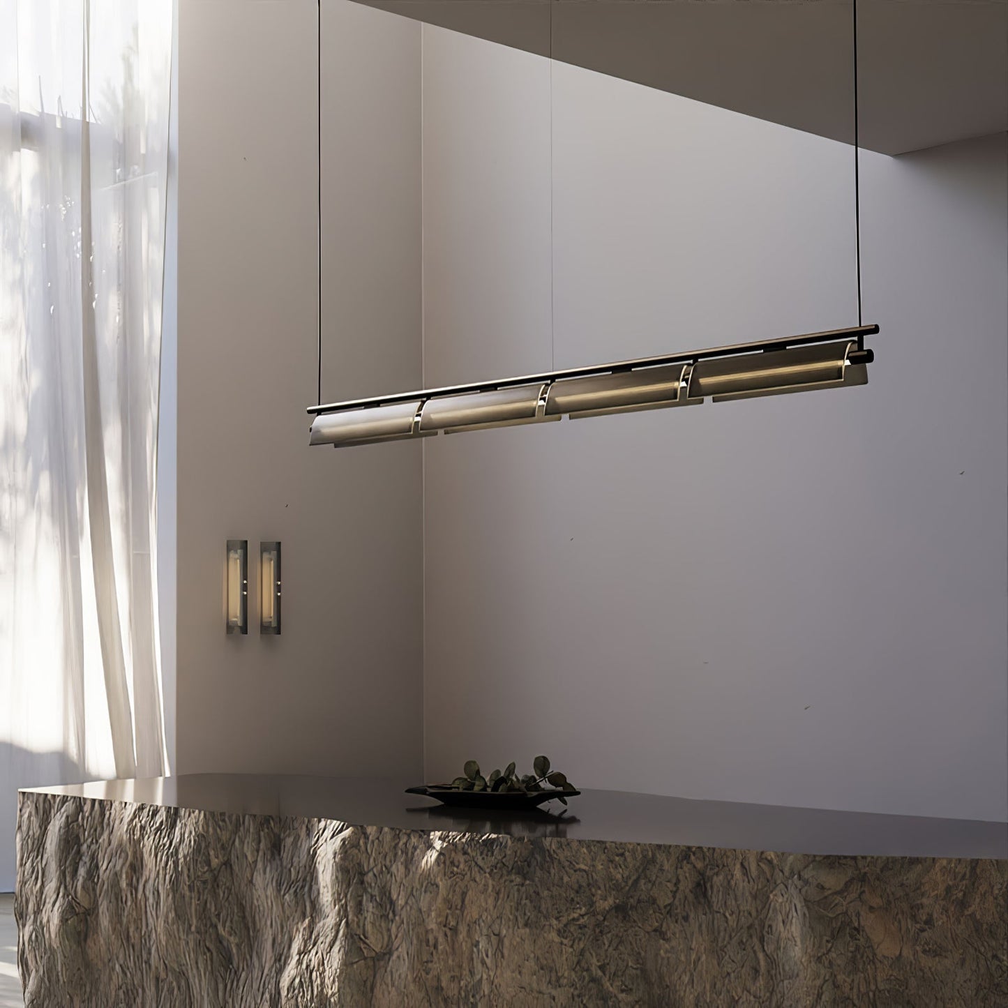 Axya Island Chandelier - Modern Design with Adjustable Height & LED Li