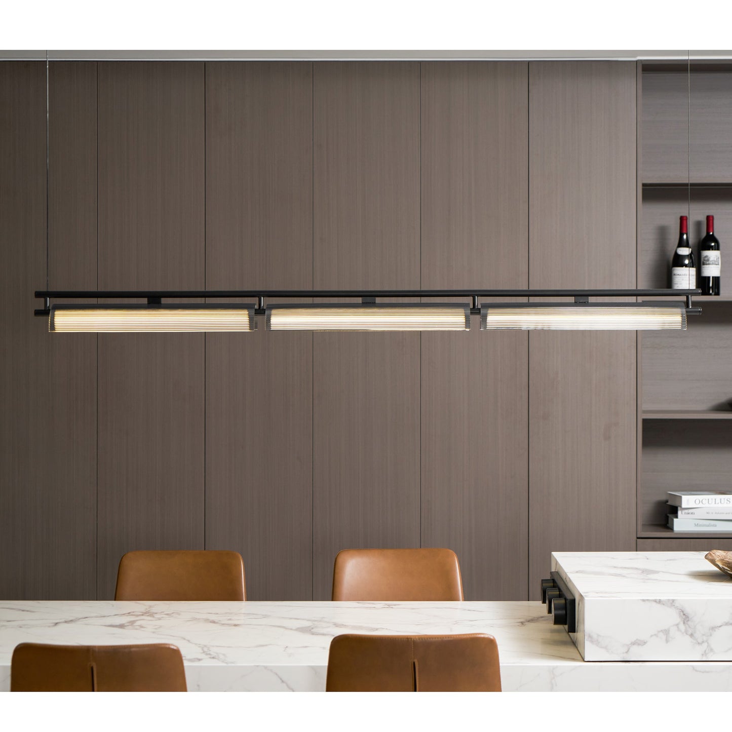 Axya Island Chandelier - Modern Design with Adjustable Height & LED Li