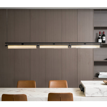 Axya Island Chandelier - Modern Design with Adjustable Height & LED Li