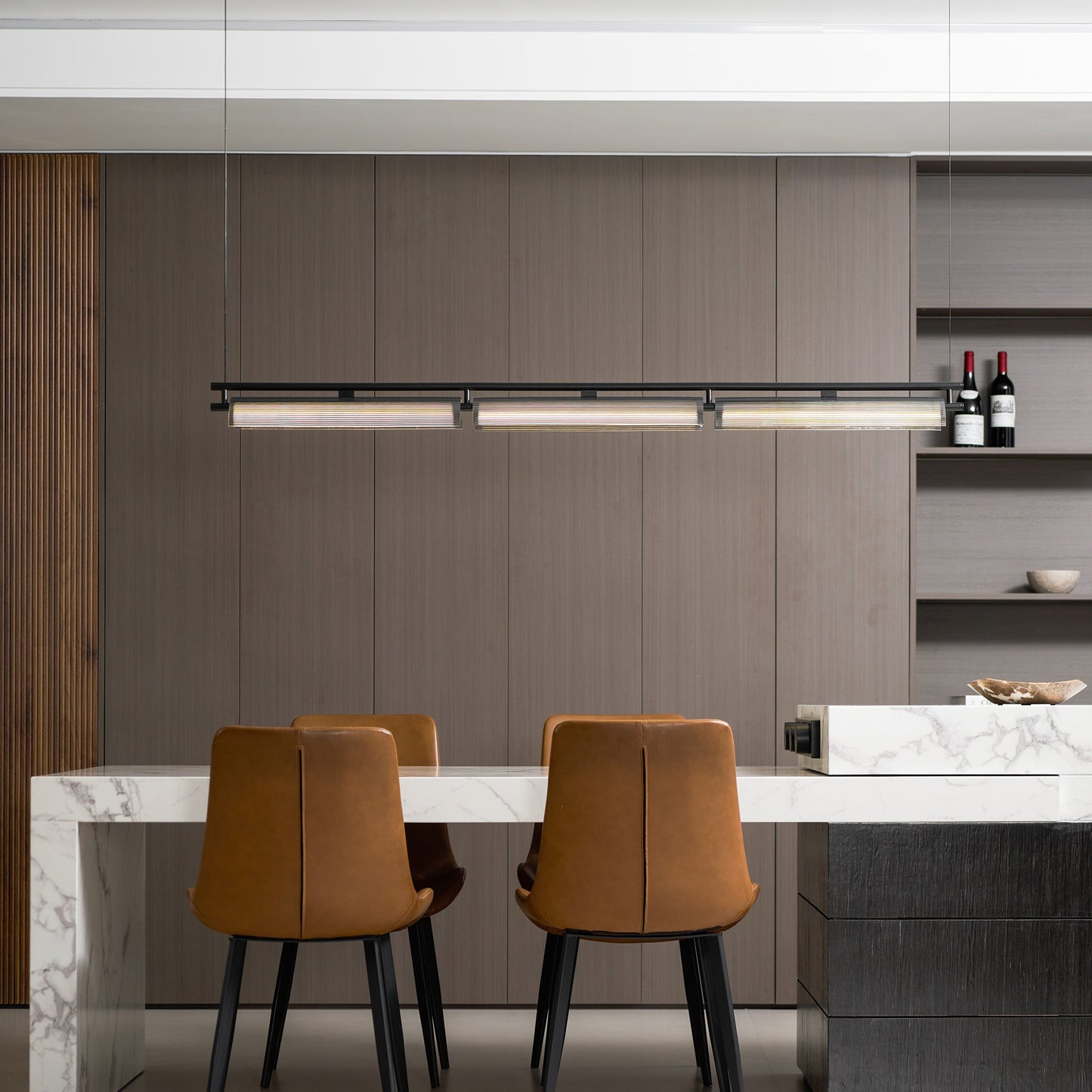 Axya Island Chandelier - Modern Design with Adjustable Height & LED Li