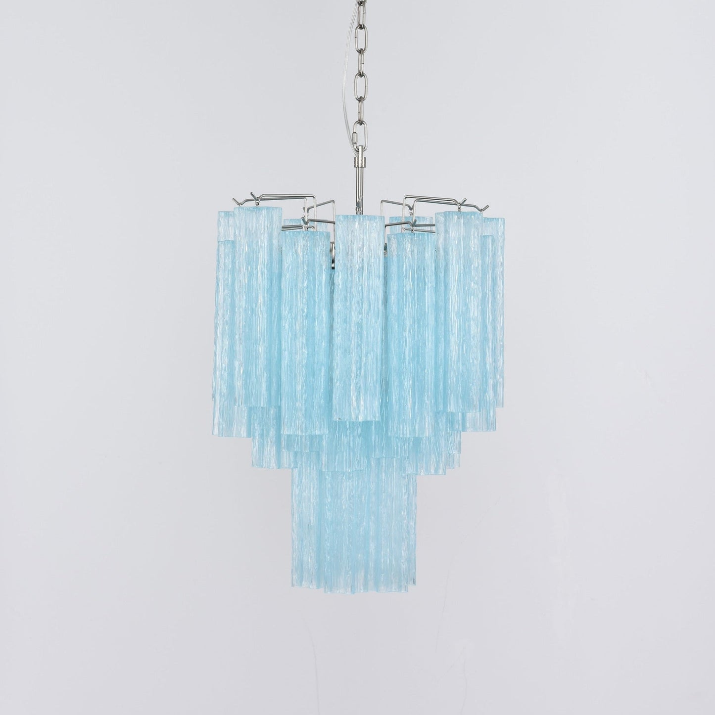 Azzura Modern Glass Chandelier with Adjustable Height and LED Lighting