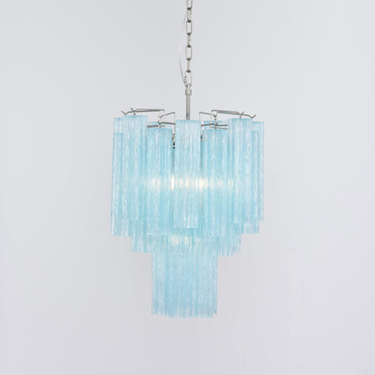 Azzura Modern Glass Chandelier with Adjustable Height and LED Lighting