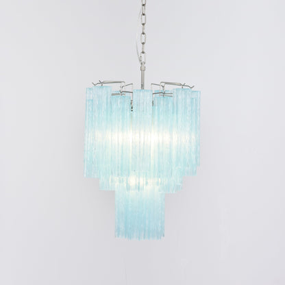 Azzura Modern Glass Chandelier with Adjustable Height and LED Lighting
