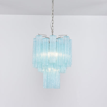 Azzura Modern Glass Chandelier with Adjustable Height and LED Lighting