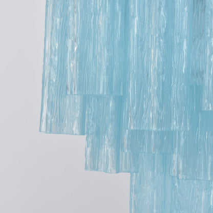 Azzura Modern Glass Chandelier with Adjustable Height and LED Lighting