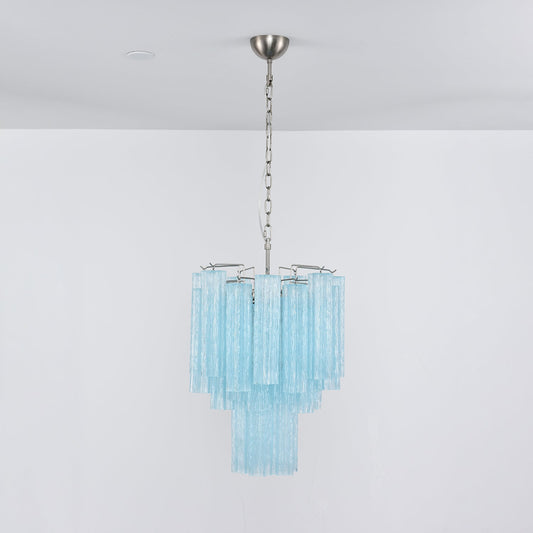 Azzura Modern Glass Chandelier with Adjustable Height and LED Lighting