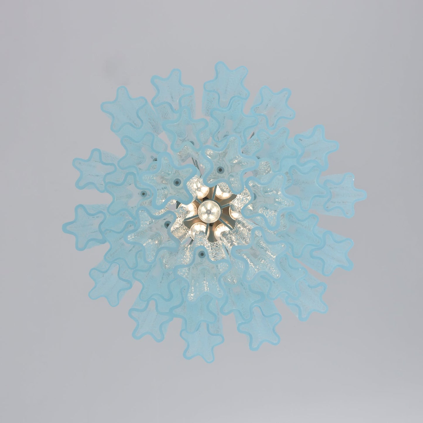 Azzura Modern Glass Chandelier with Adjustable Height and LED Lighting