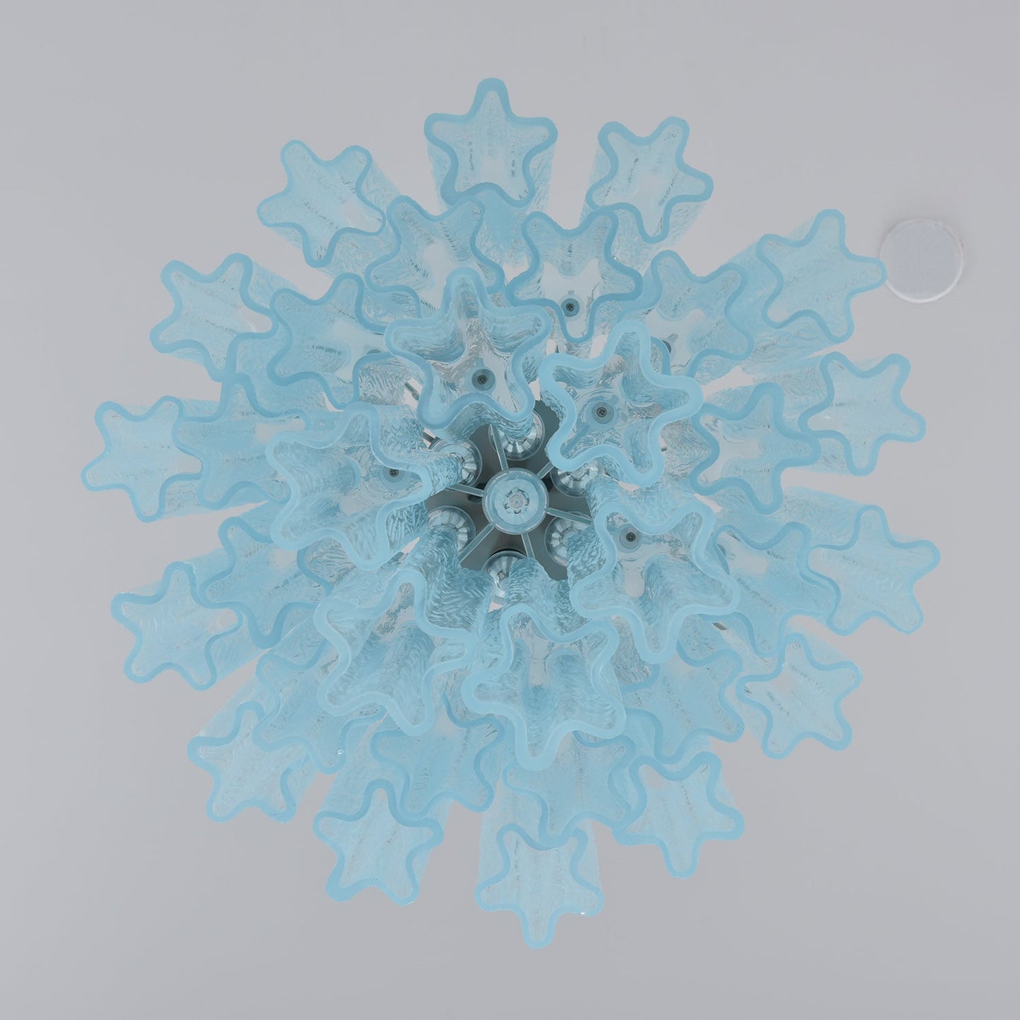 Azzura Modern Glass Chandelier with Adjustable Height and LED Lighting