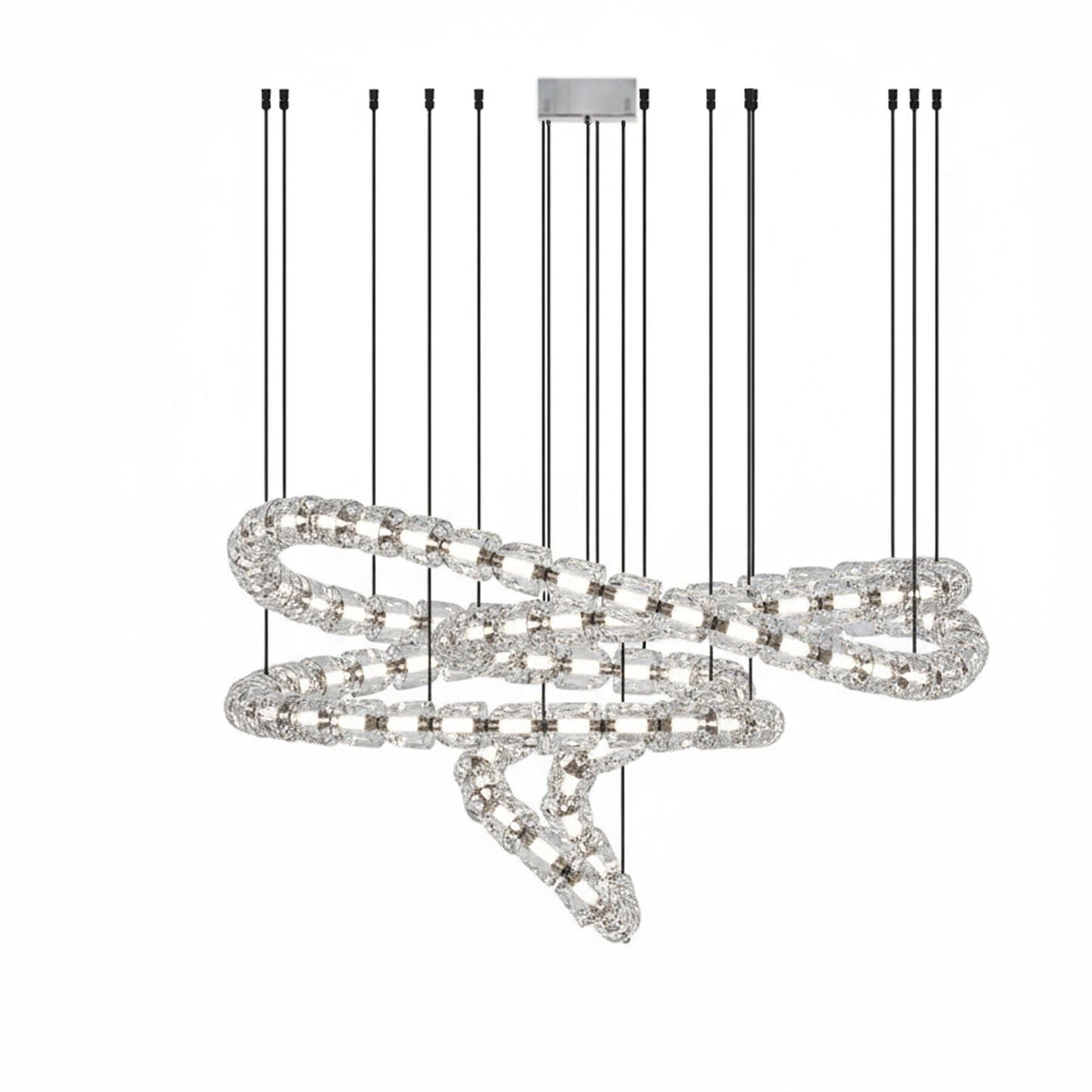 Gabriel Chrome Chandelier - Elegant Design with Adjustable Height & LE