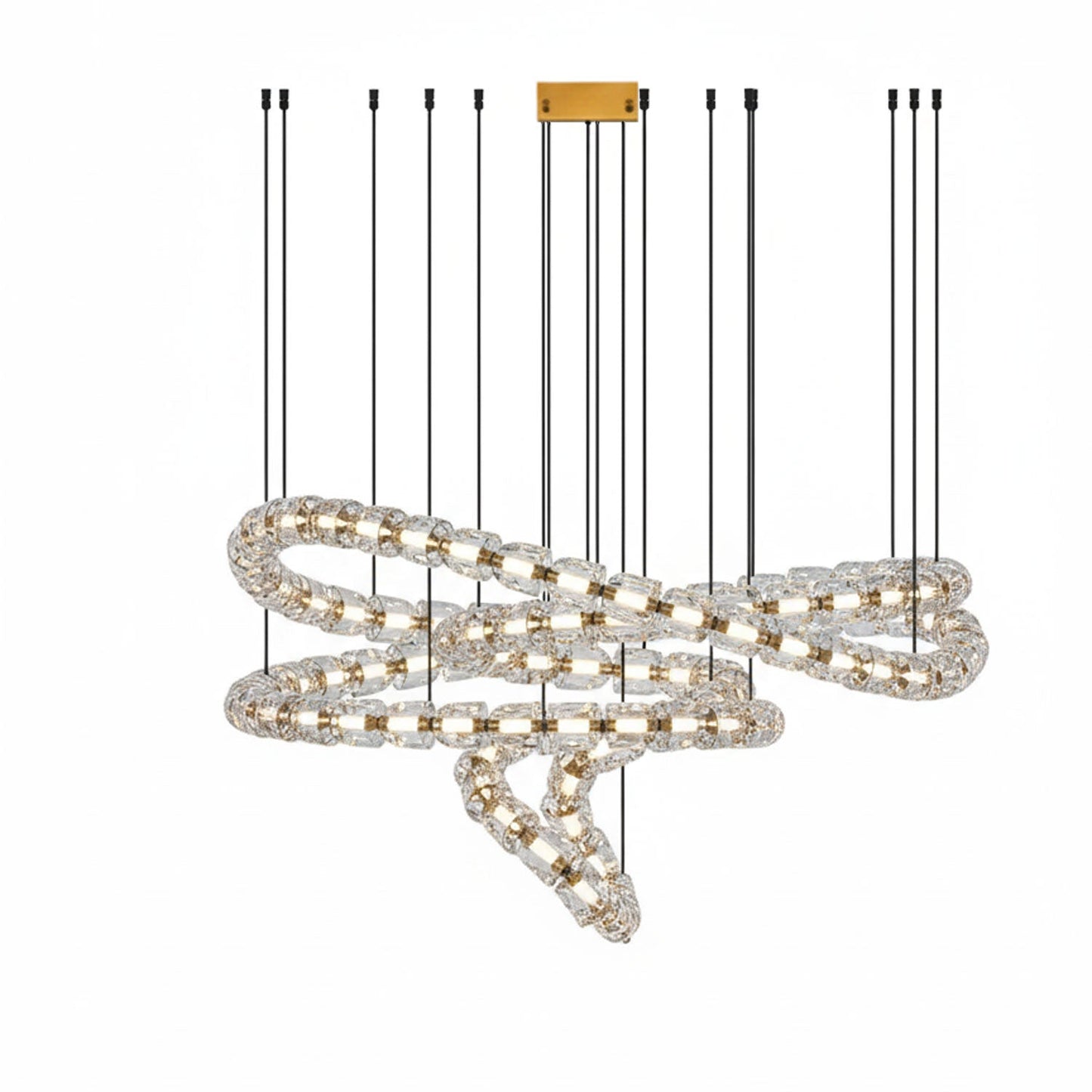 Gabriel Gold Chandelier - Elegant Design with Adjustable Brightness