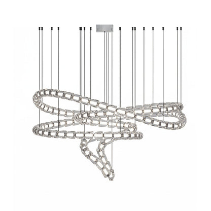 Gabriel Chrome Chandelier - Elegant Design with Adjustable Height & LE
