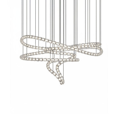 Gabriel Chrome Chandelier - Elegant Design with Adjustable Height & LE