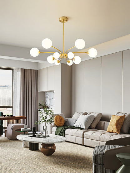 Elegant Balloon Ball Chandelier - Adjustable Height, Energy Efficient