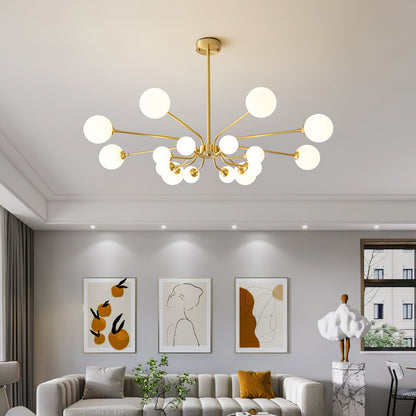 Elegant Balloon Ball Chandelier - Adjustable Height, Energy Efficient