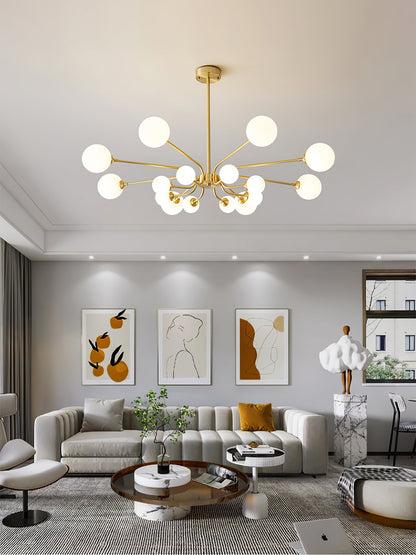 Elegant Balloon Ball Chandelier - Adjustable Height, Energy Efficient