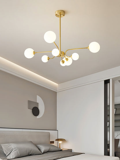 Elegant Balloon Ball Chandelier - Adjustable Height, Energy Efficient