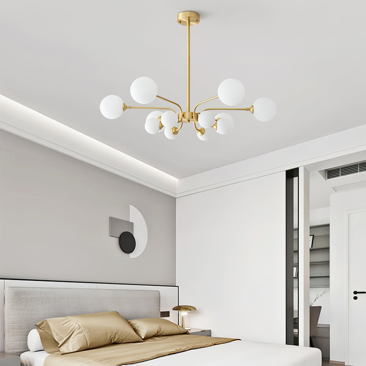 Elegant Balloon Ball Chandelier - Adjustable Height, Energy Efficient