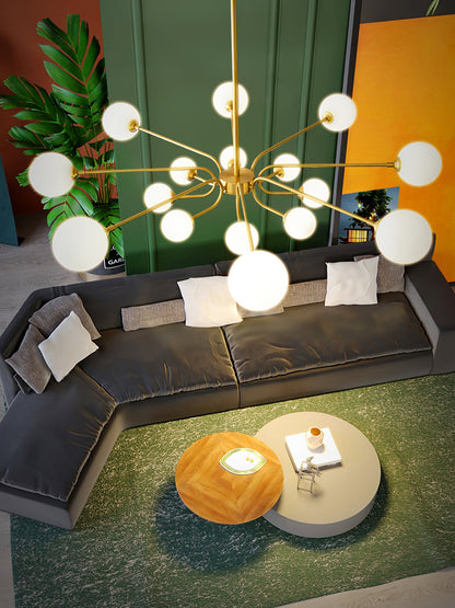 Elegant Balloon Ball Chandelier - Adjustable Height, Energy Efficient