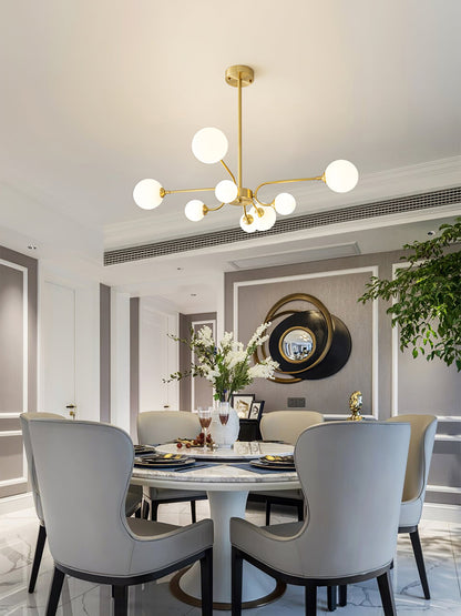 Elegant Balloon Ball Chandelier - Adjustable Height, Energy Efficient