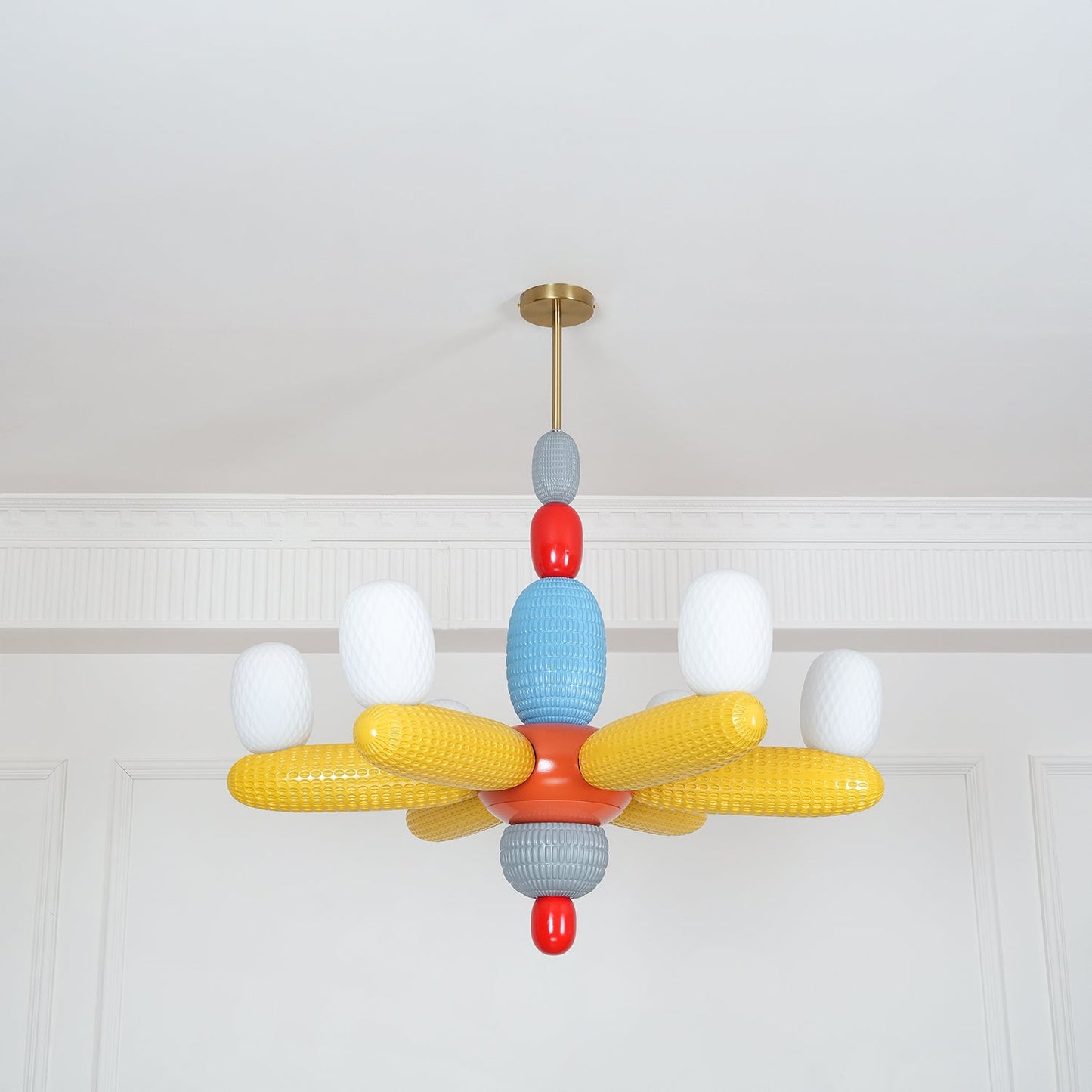 Elegant Balloons Chandelier - Adjustable Height, Colorful LED Lights